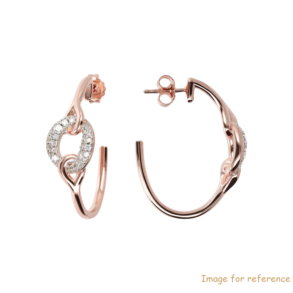 Cubic Zirconia earrings in rose gold design custom fashion jewelry wholesaler suppliers