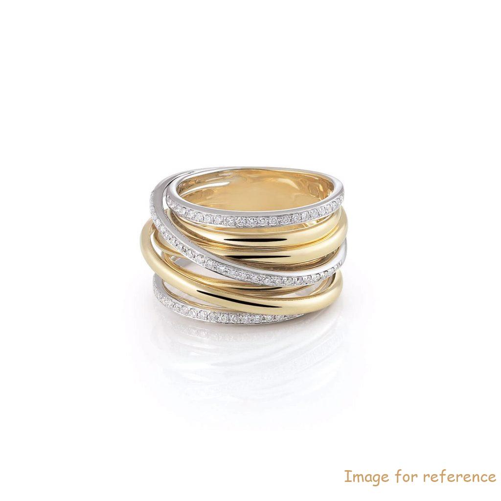 Cubic Zirconia ring in gold plated 925 Sterling Silver Supplier Wholesalers