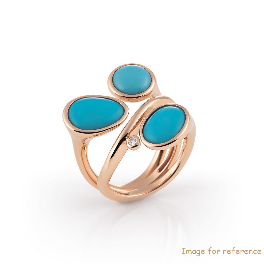 Cubic Zirconia ring in rose gold plated 925 Gümüş Tedarikçi Toptancıları