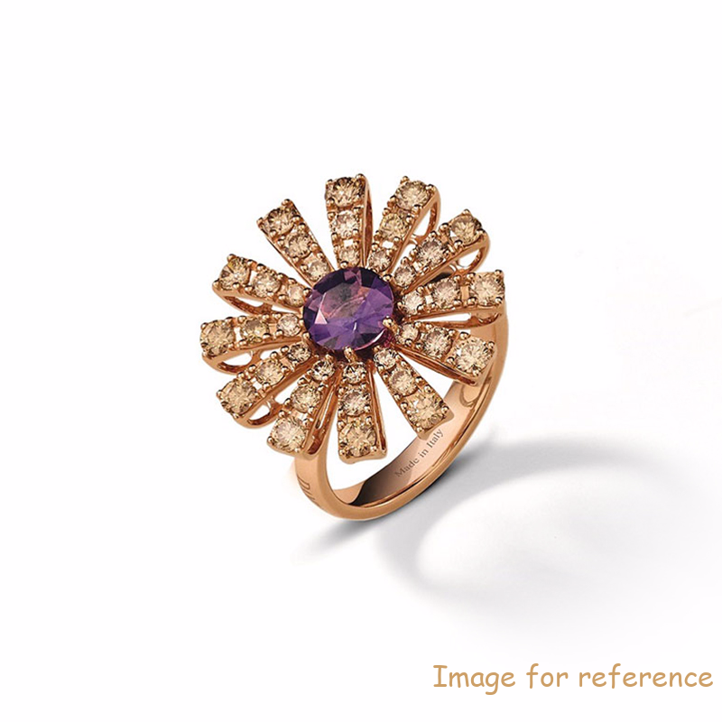 Custom CZ 925 silver Pink gold plated ring design wholesale Italian Mens Womens Jewelry