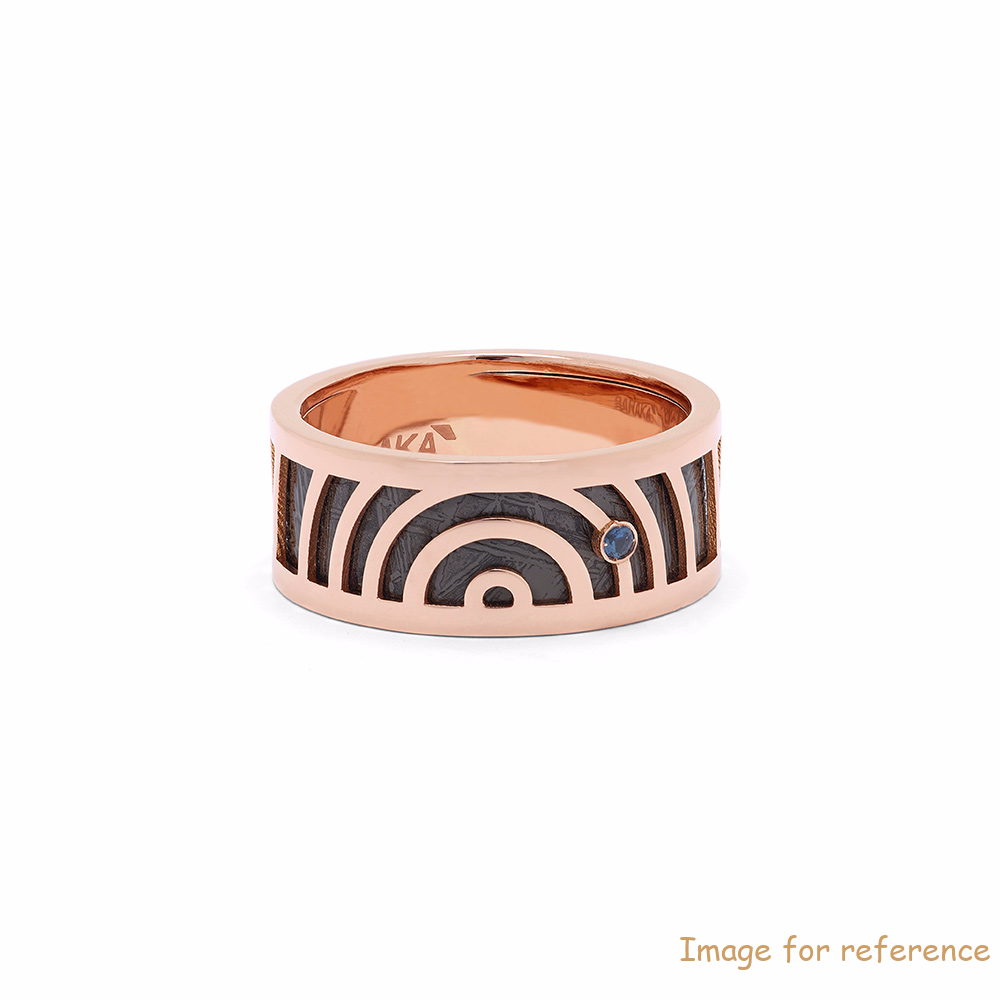 Custom Italian Mens Jewelry rose gold 925 sølvring