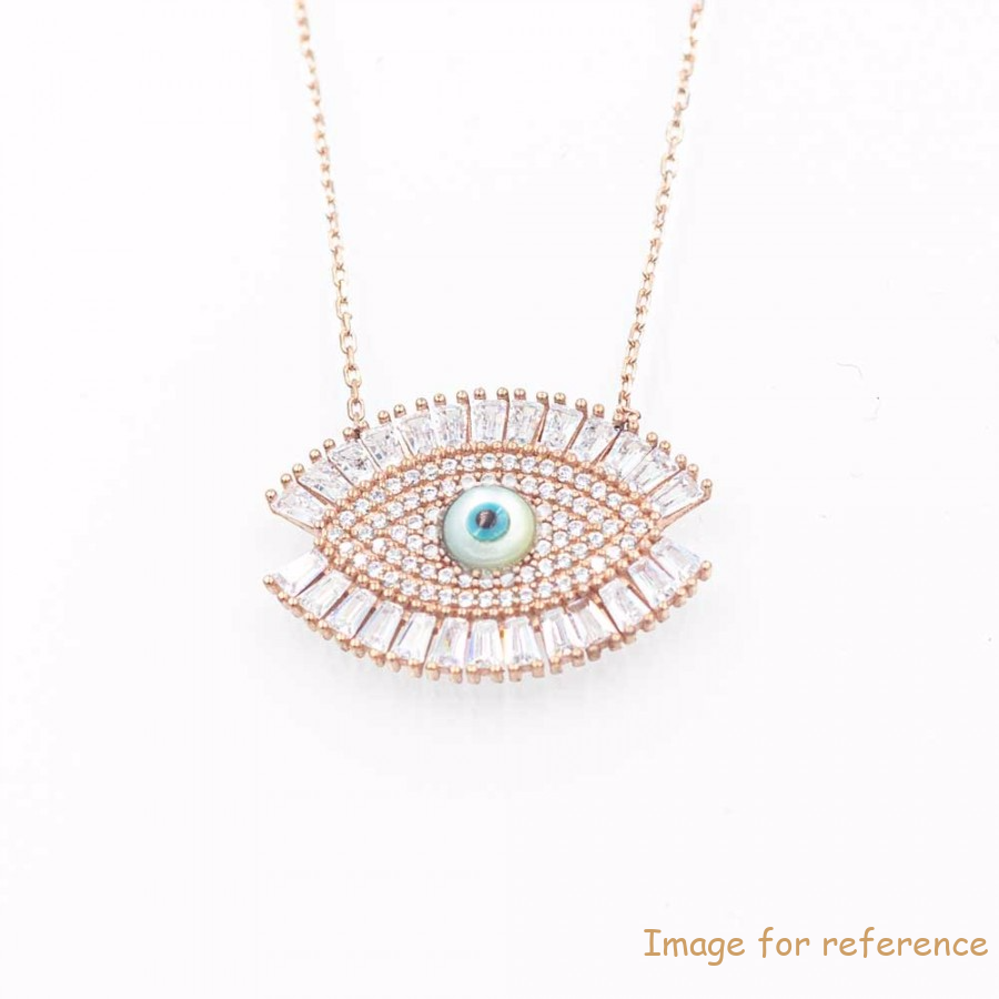Custom design necklace pink gold plated silver jewelry supplier and wholesaler