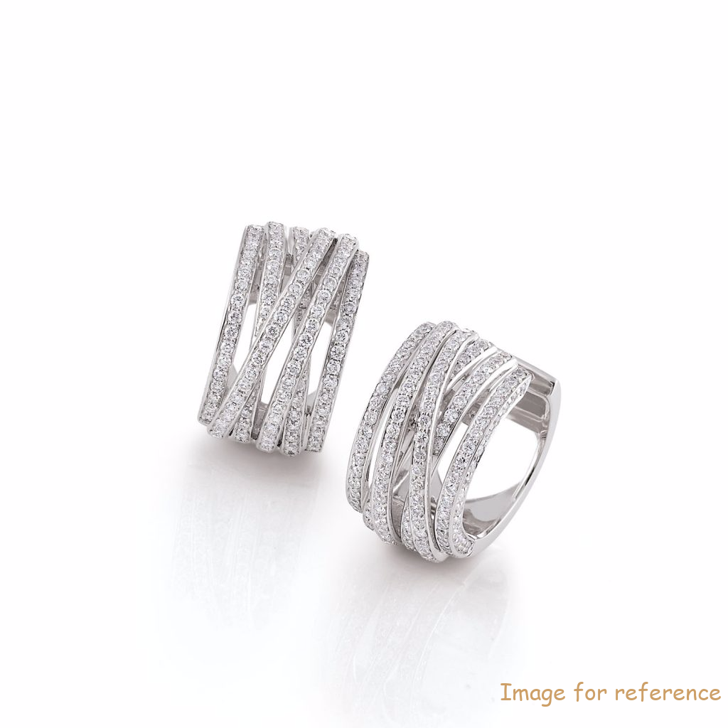 Design gold plated CZ earrings 925 Sterling Silwer Vervaardigers Groothandelaar