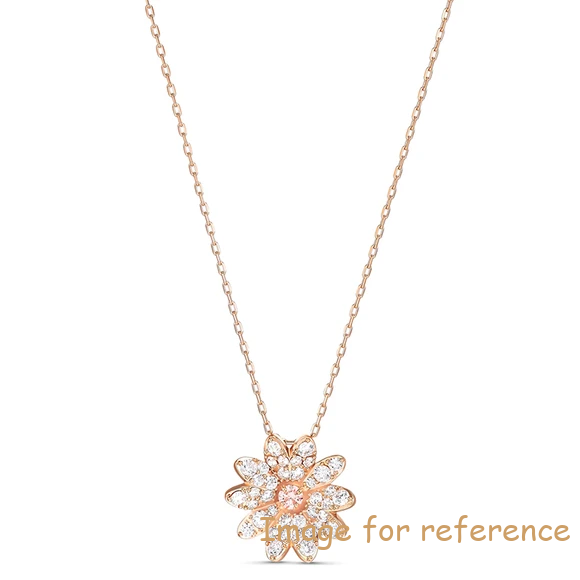 Flower Pink Pendant Necklace wholesale Custom 925 Silver Jewelry supplier