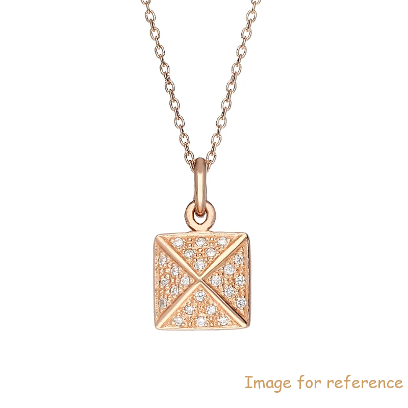 Sterling Silver Rose Gold Plated Necklace Custom Design 925 Nhà cung cấp đồ trang sức bạc