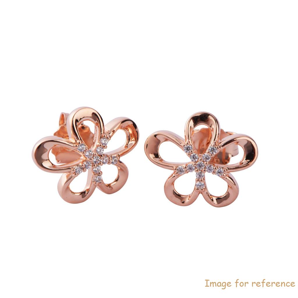 Sterling Silver Rose Gold Stud Earrings wholesale custom fine jewelry