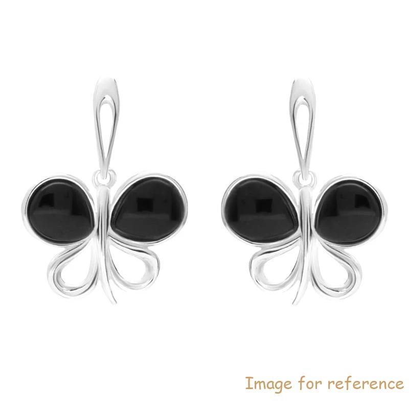 Sterling Silver Stone Butterfly Drop Earrings custom design 925 Производители на сребро на стерлинги