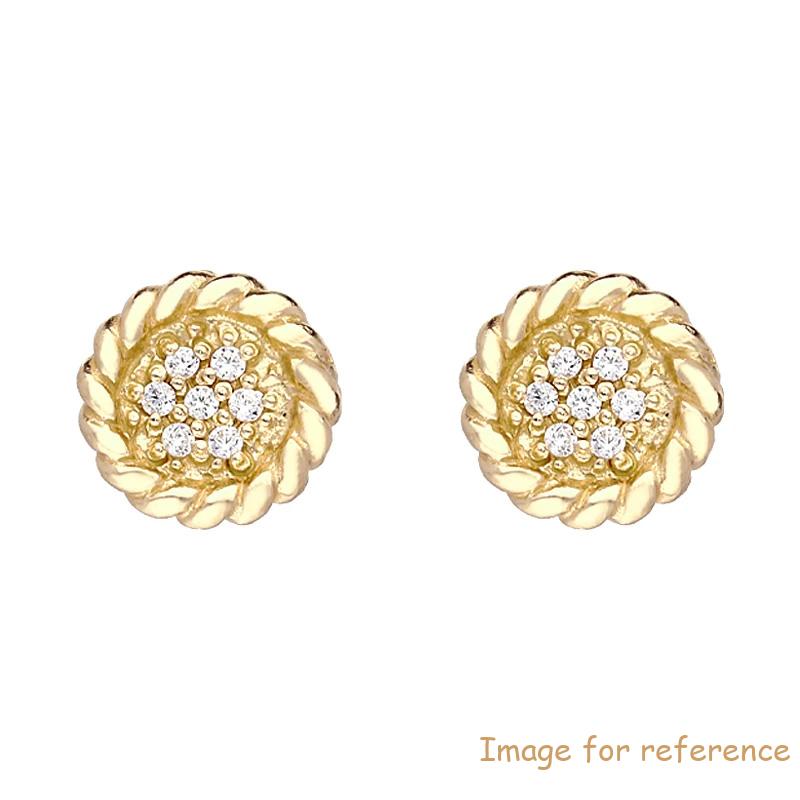 Sterling Silver Yellow Gold Plated Stud Earrings Custom Design Silver Jewelry Supplier Wholesalers
