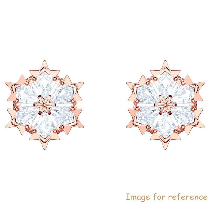 White Rose Gold Plated sterling silver CZ Earrings wholesale Custom design 925 Silver Jewelry supplier