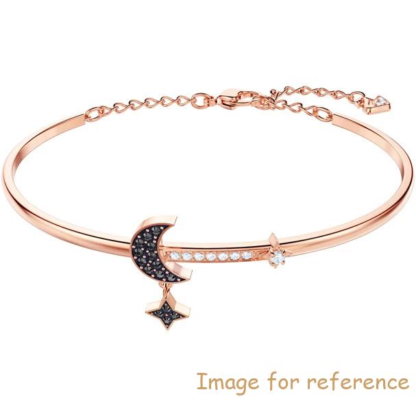 Wholesale Custom Moon Medium Black and Rose Gold Plated Bangle silver jewelry supplier