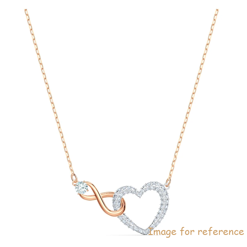 Wholesale Customized Necklace Jewelry Heart White Rose Gold Plated silver Necklace supplier