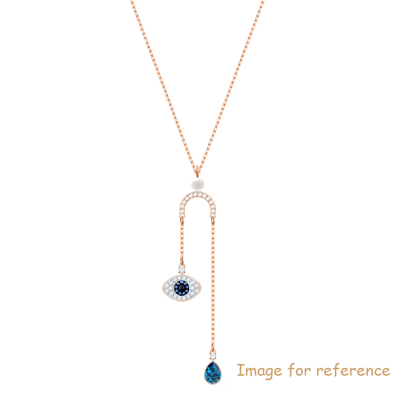Wholesale custom silver jewelry Eye Rose Gold Rhodium Plated Necklace supplier