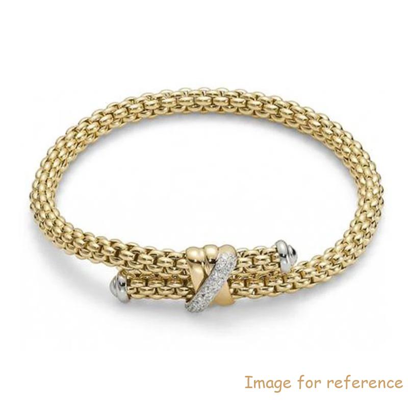 Yellow Gold Plated 925 silver Bracelet fatory Customized design 925 sterling silver supplier