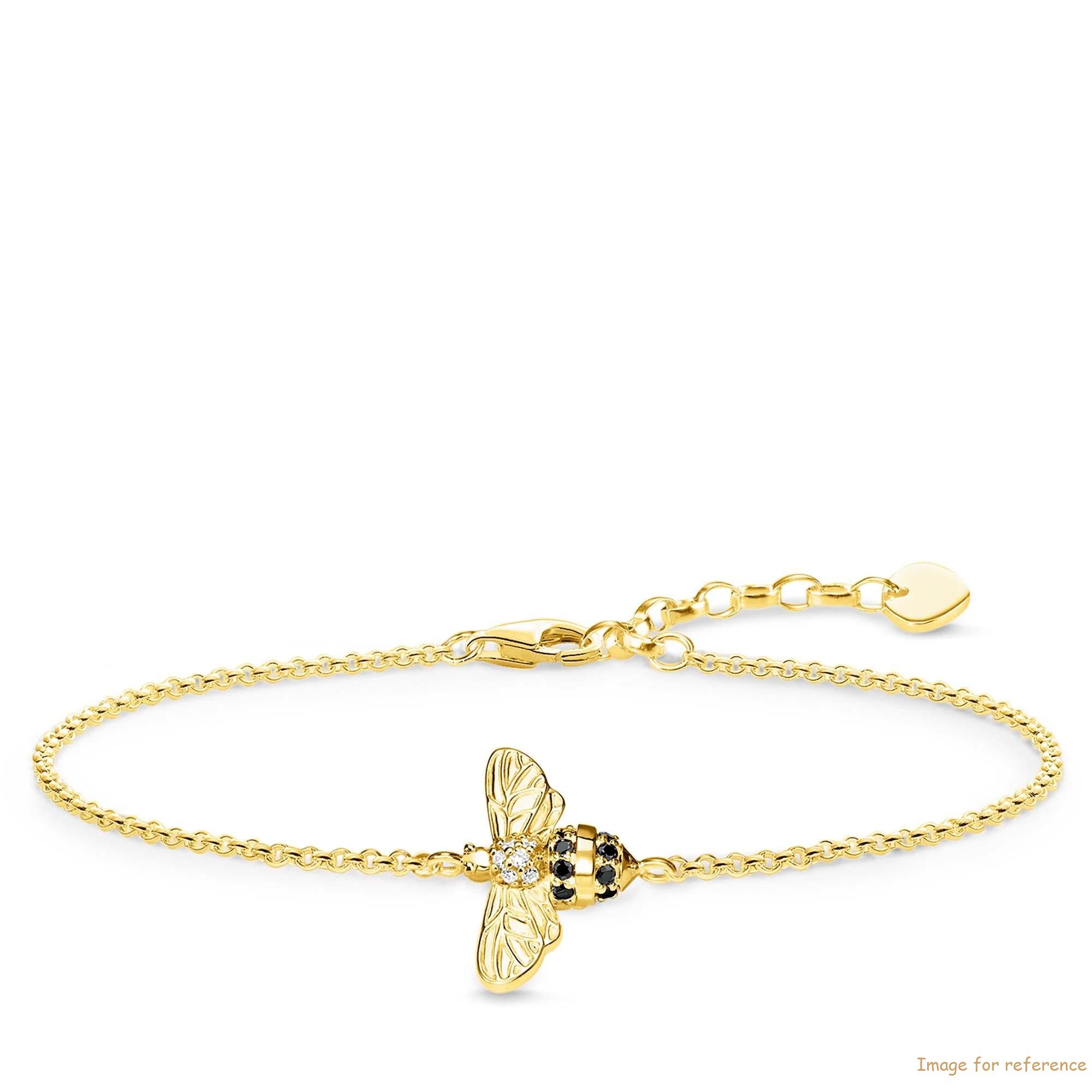 Yellow Gold Plated Bee Bracelet wholesale custom fine jewelry supplier