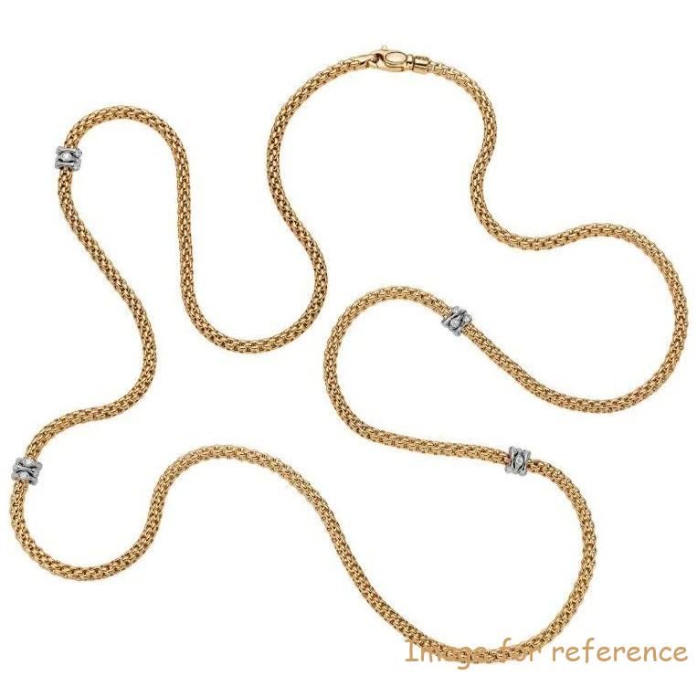 Yellow Gold Plated Long Necklace Custom Design 925 Silver Jewelry Supplier Wholesalers