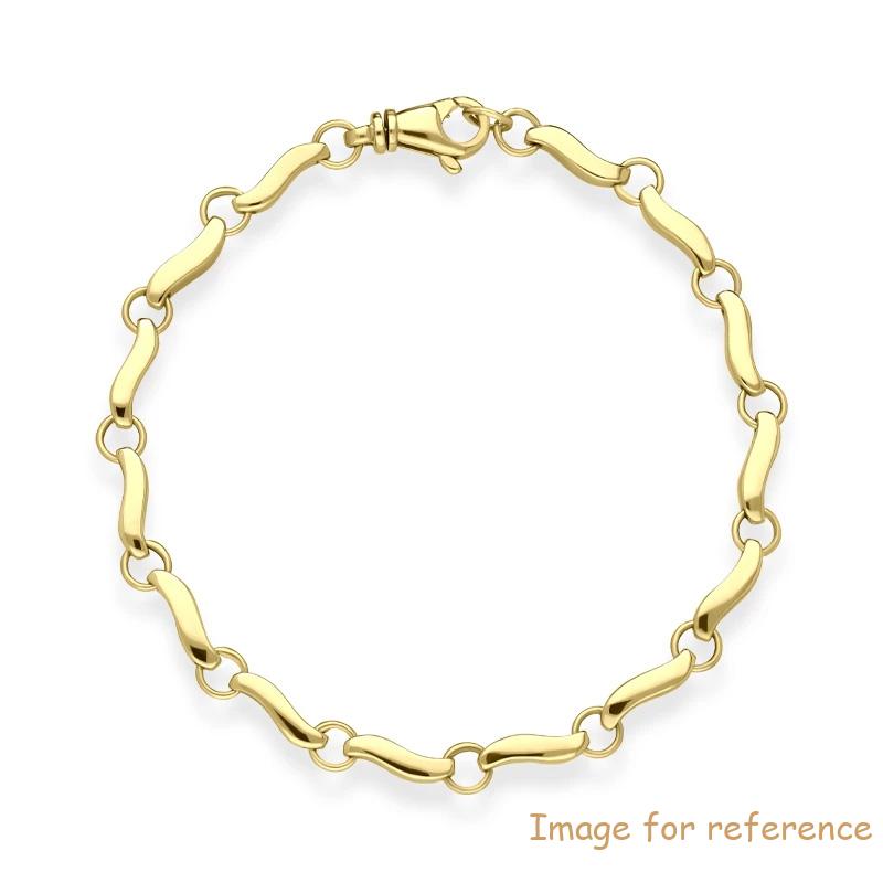 Yellow Gold Plated Sterling Silver Bracelet wholesale Custom Sterling Silver Jewelry maker China