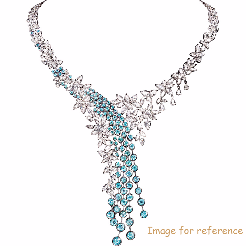 әдет-ғұрып 925 CZ silver necklace Sterling Silver Plated Jewelry supplier and wholesaler