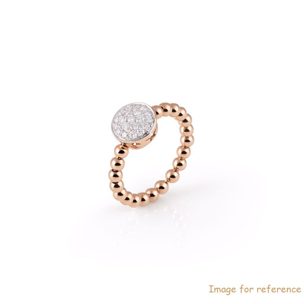 rose gold ring wholesale custom CZ 925 silver jewelry supplier