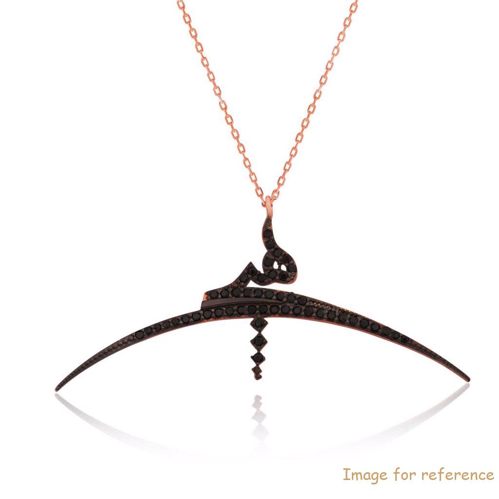 America 18k rose gold necklace Sterling Silver Cubic Zirconia necklace custom wholesaler