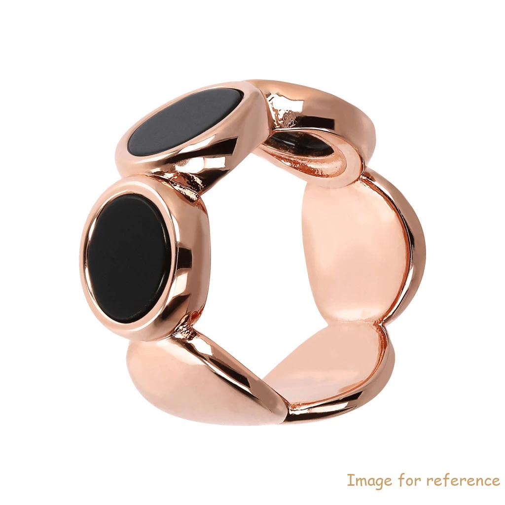 Custom English ring design 18K Rose Gold Plating Cubic Zirconia silver jewelry supplier and wholesaler