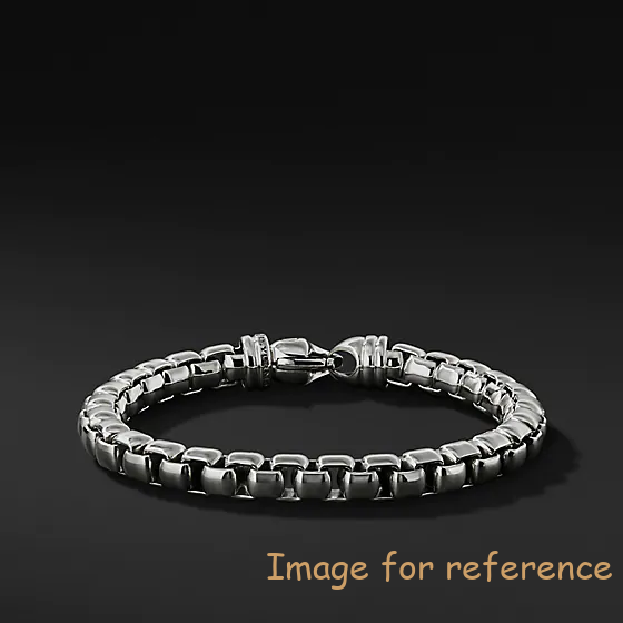 Custom France mens bracelet 925 silver rhodium plated wholesale jewelry manufacurer