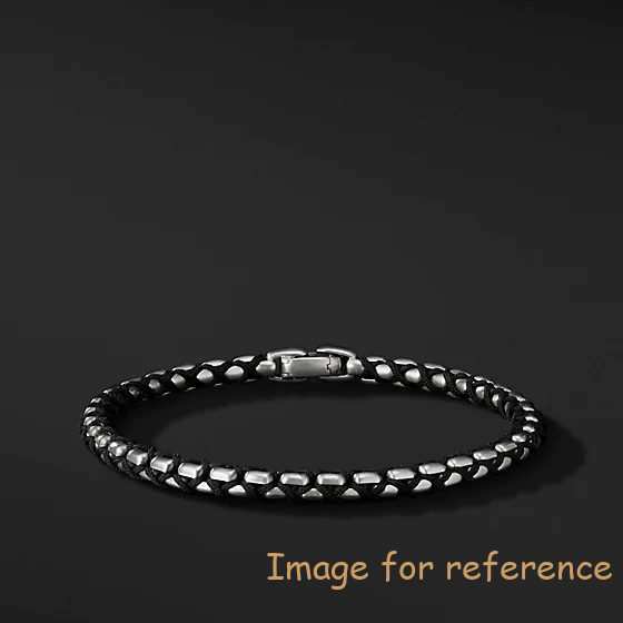 Custom France mens bracelet 925 sterling silver rhodium plated wholesale jewelry manufacurer