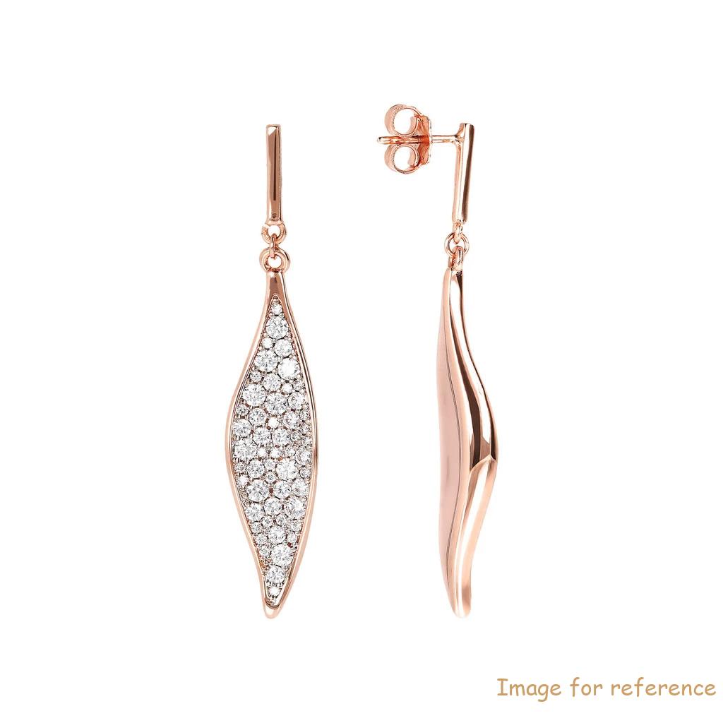 Custom German CZ silver earrings design Sterling Silver rose golde Plated Jewelry manufacturer and wholesaler