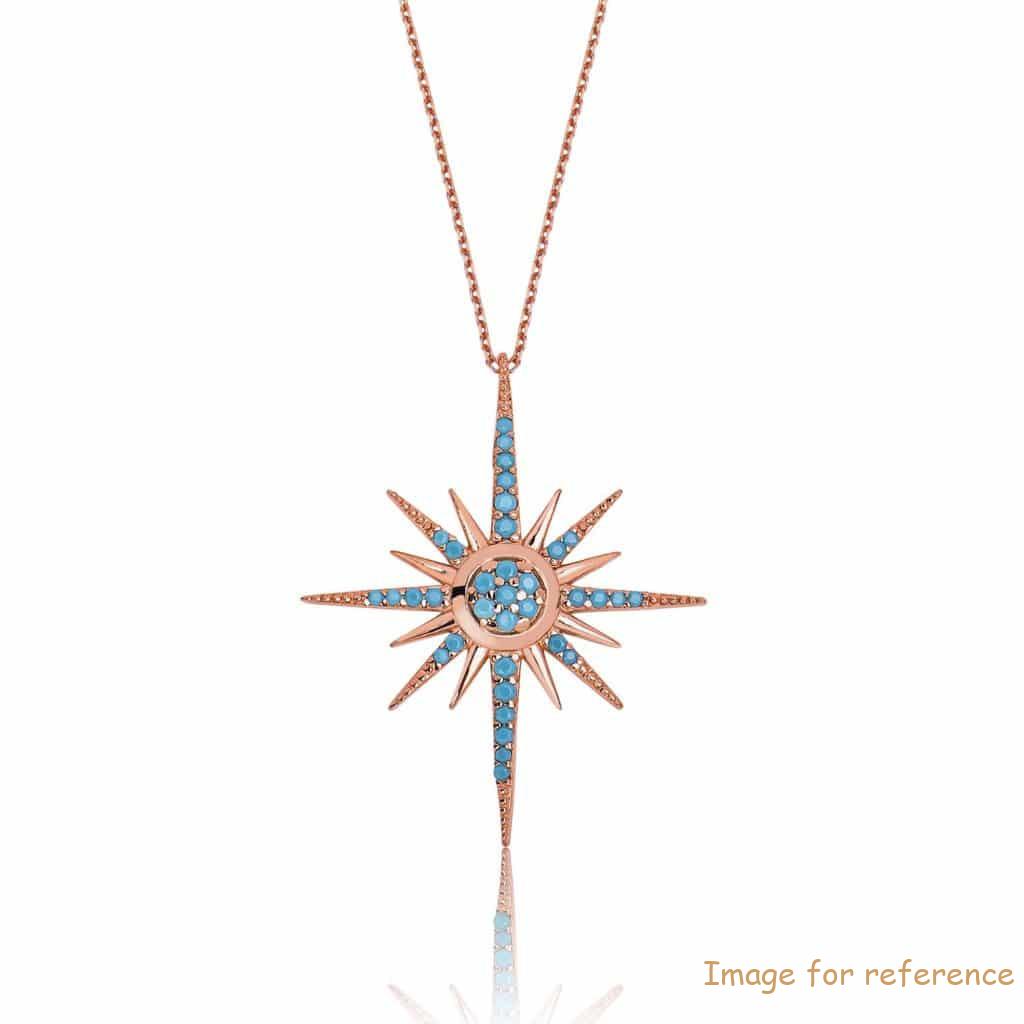 Custom German Silver Sun Necklace made by rose color 925 sterling silver Custom design fine jewelry wholesaler suppliers