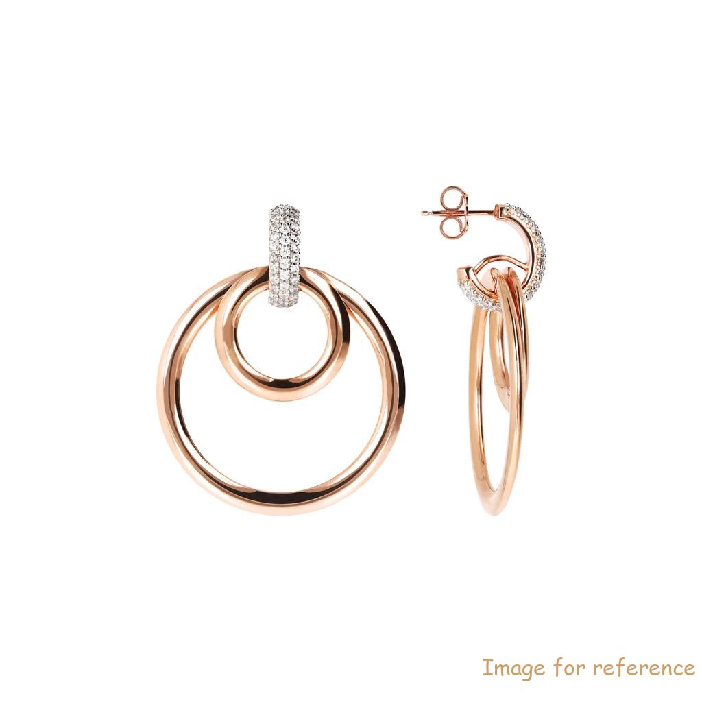 Custom Germany Cubic Zirconia silver earrings design Sterling Silver rose gold Plated Jewelry manufacturer and wholesaler