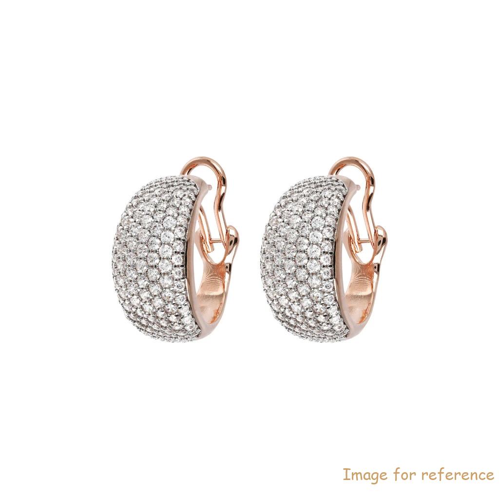 Custom Germany earrings Cubic Zirconia 925 earrings in rose gold design custom fashion silver jewelry wholesaler suppliers