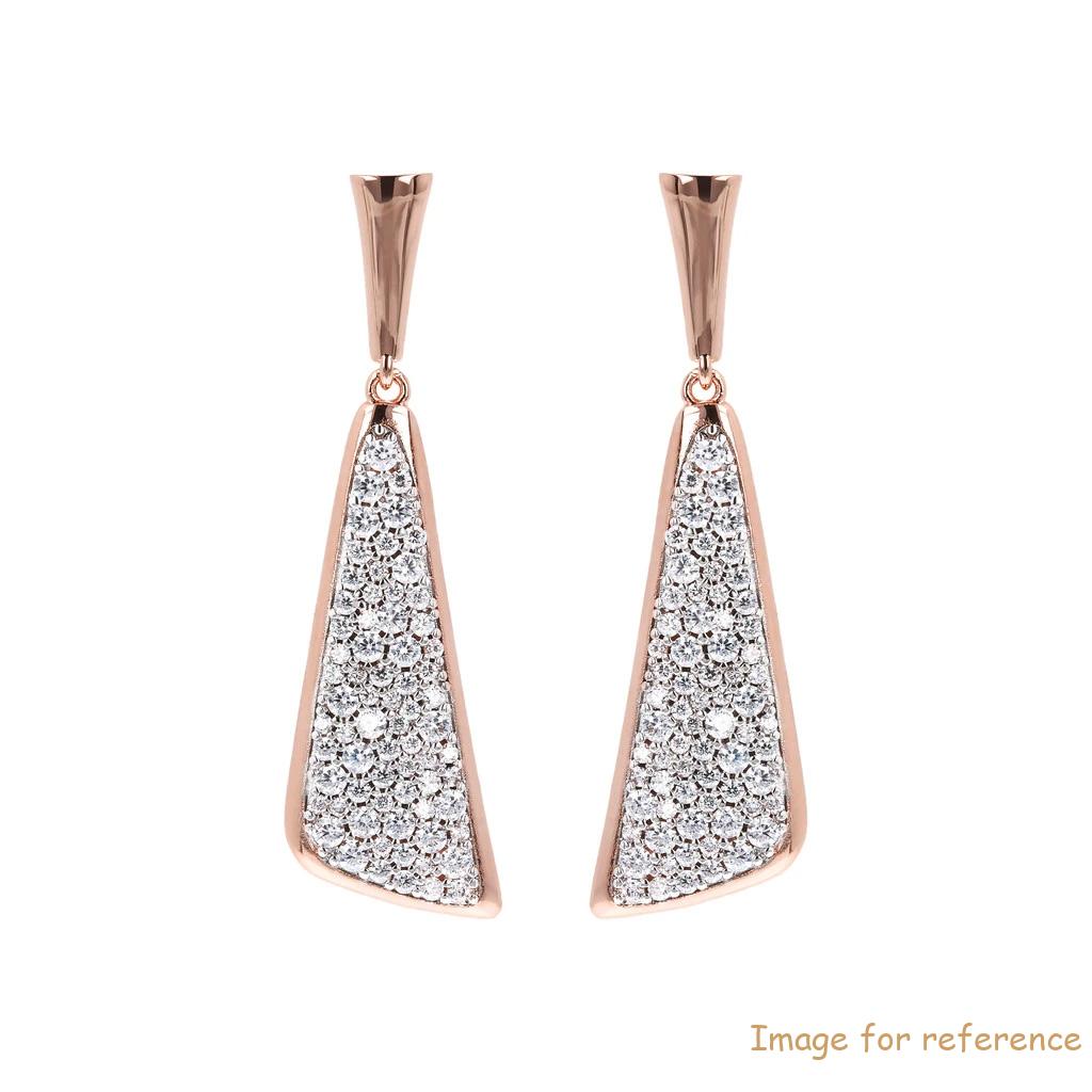 Custom Germany earrings Cubic Zirconia earrings in rose gold design custom fashion silver jewelry wholesaler suppliers