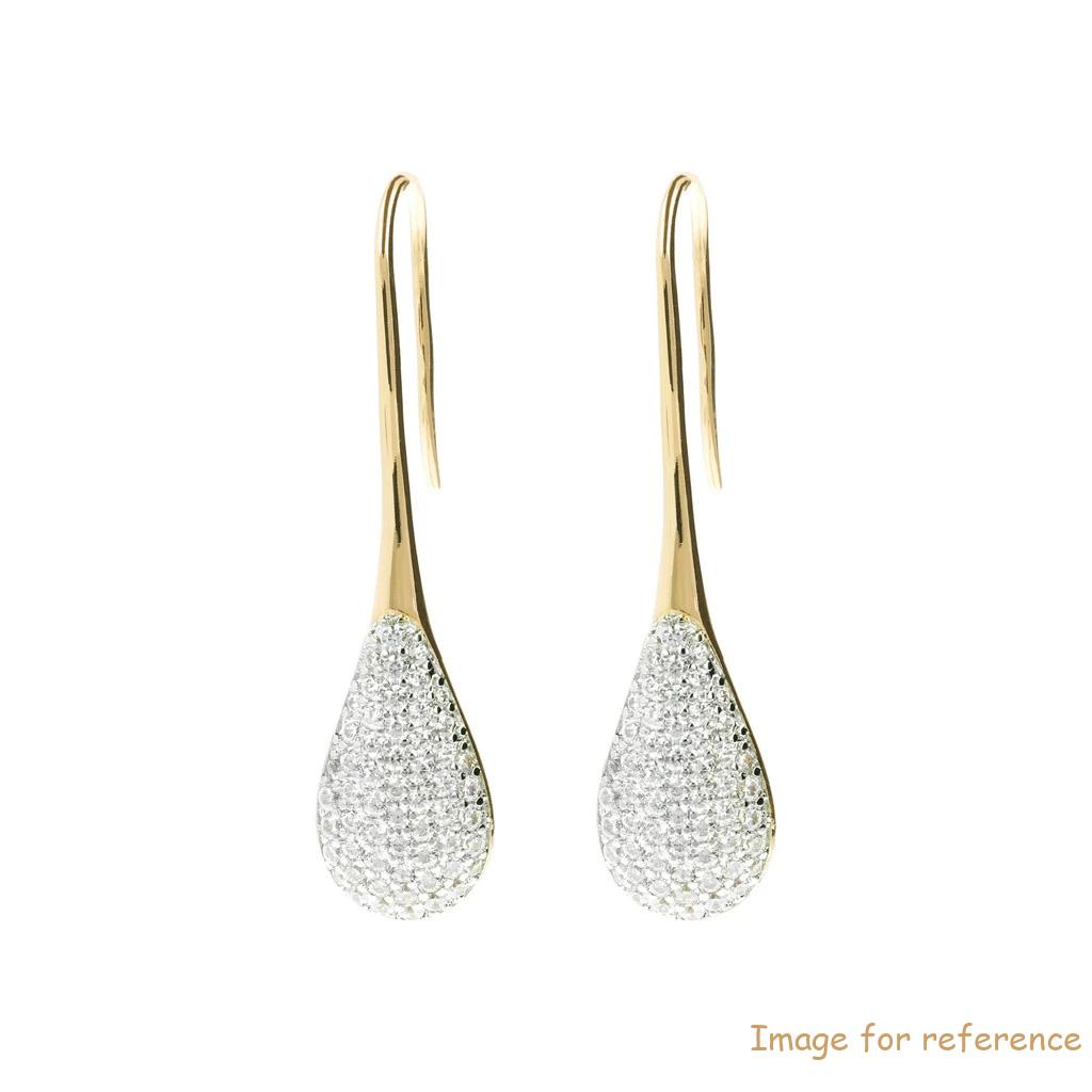 Custom Germany earrings Cubic Zirconia earrings in yellow gold design custom fashion jewelry wholesaler suppliers