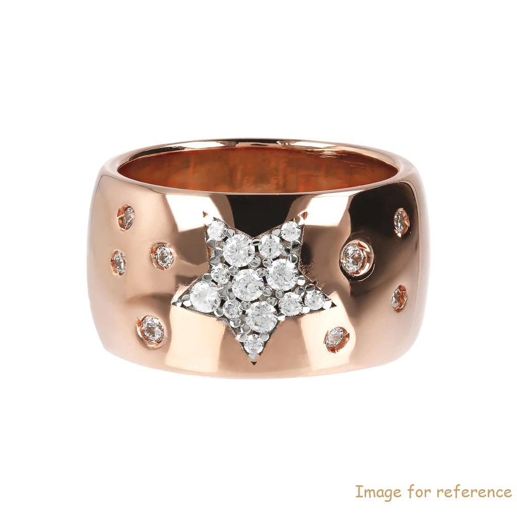 Custom Germany ring Pink gold plated CZ silver ring design custom fine jewelry wholesaler suppliers
