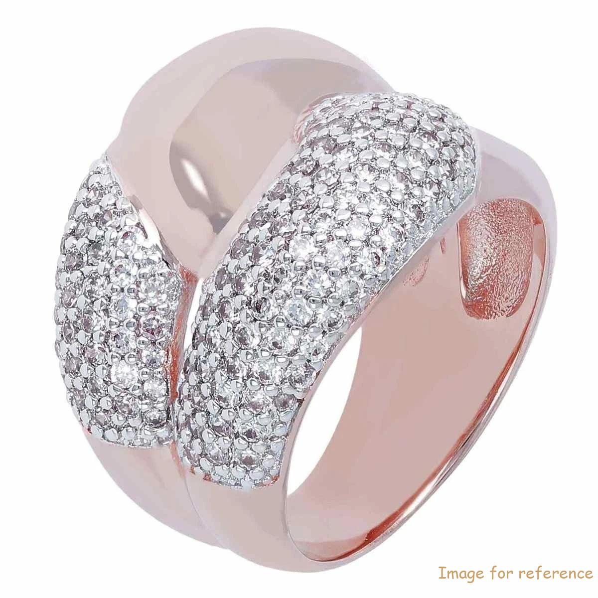 Custom Germany ring Rose gold plated CZ ring in 925 silver design custom fine jewelry wholesaler suppliers