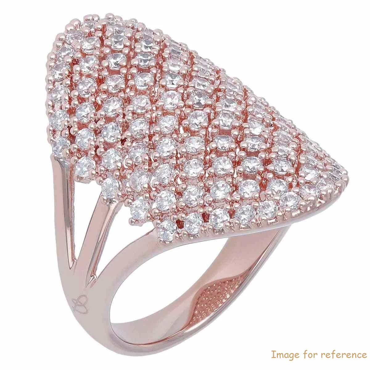 Custom Germany ring Rose gold plated CZ ring in 925 sterling silver design custom fine jewelry wholesaler suppliers