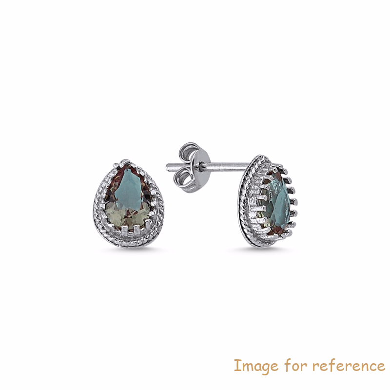 Custom Russian silver earrings Wholesale 925 Sterling Silver Cubic Zirconia jewerly manufacturer