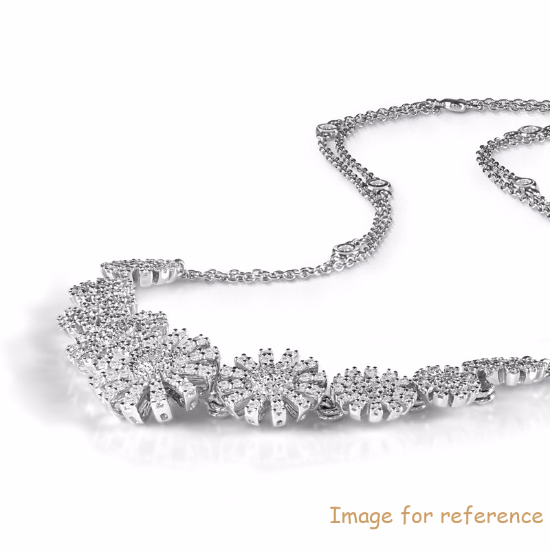 Custom White gold filled CZ necklace design wholesale Italian Mens Womens Jewelry