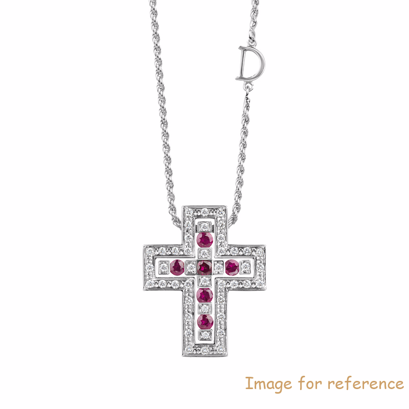 Custom White gold plated silver CZ necklace design wholesale Italian Mens Womens Jewelry