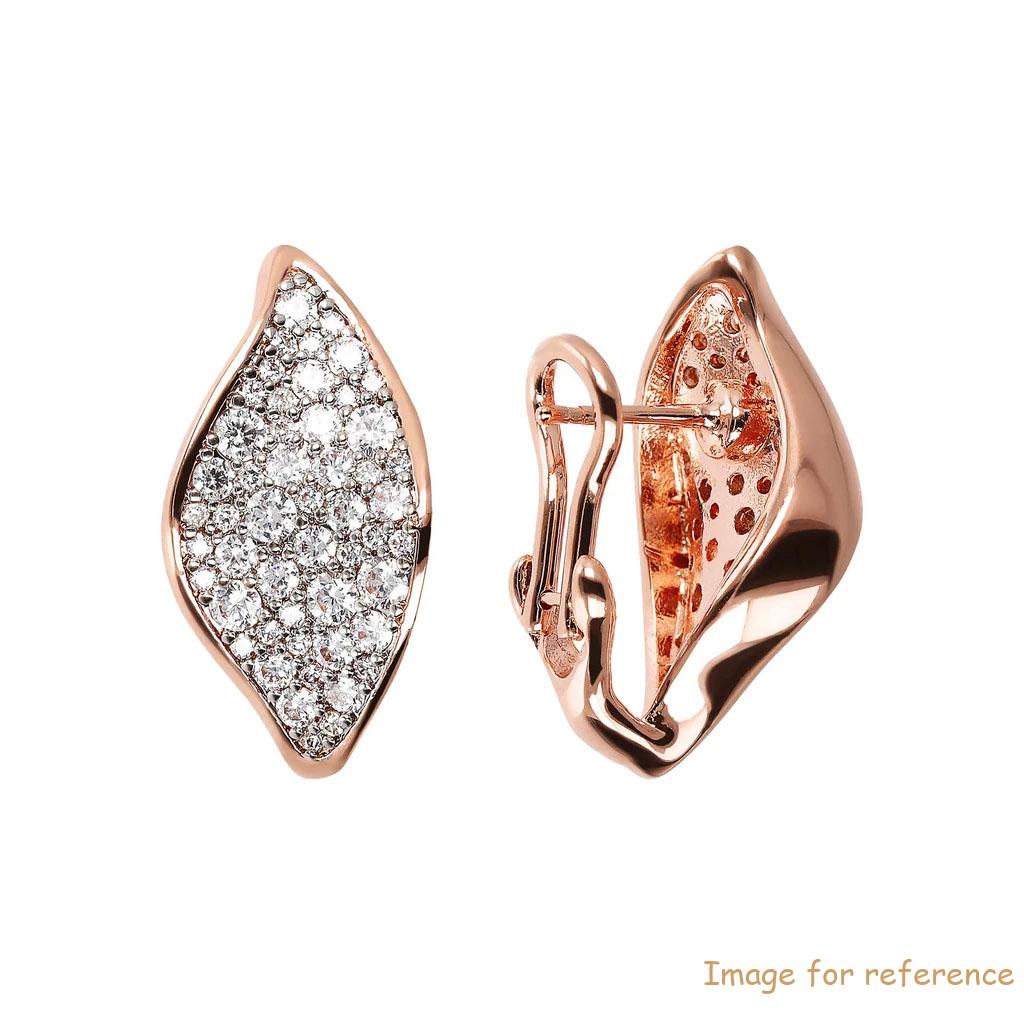 Custom made German CZ silver earrings design Sterling Silver Plated Jewelry manufacturer and wholesaler