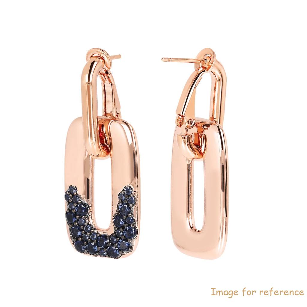 Finlyandiya 18k Rose Gold Eshring kub sirting kubikli ziravorlar