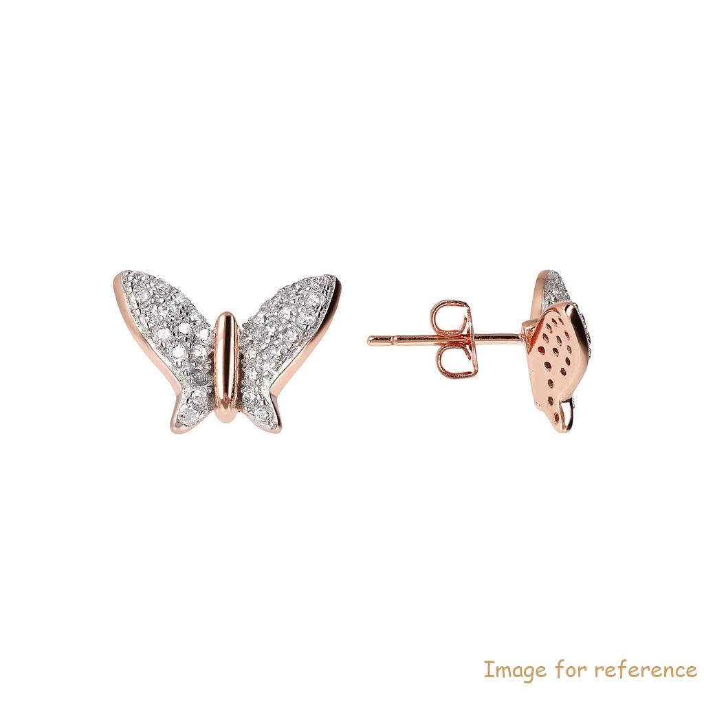 France 18k rose gold earrings Sterling Silver Cubic Zirconia earrings custom wholesaler
