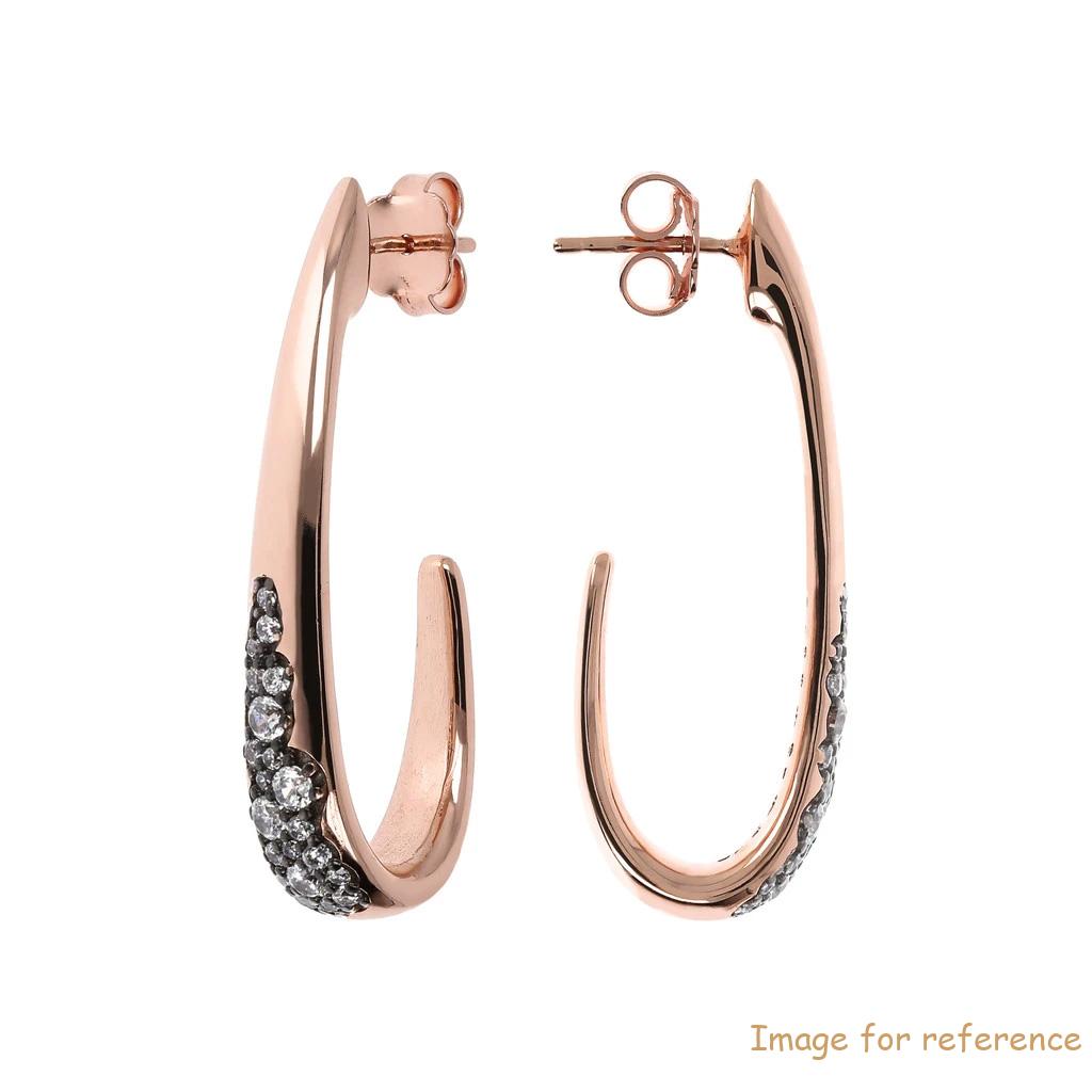 Italian custom make earring in Sterling Silver rose Plated Jewelry manufacturer and wholesaler
