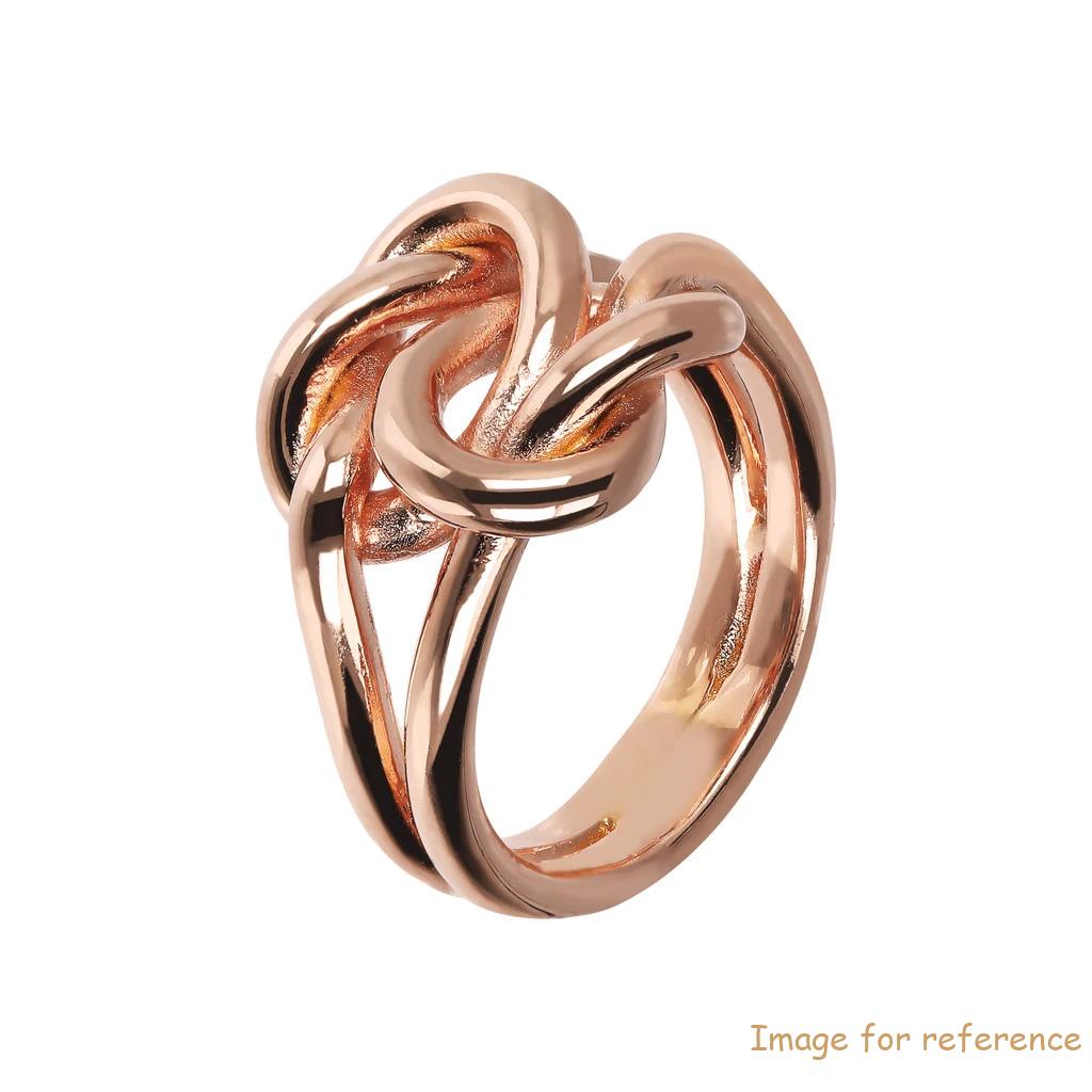 Kuwait Custom Designed and maded silver ring in 18K Rose Gold Plating