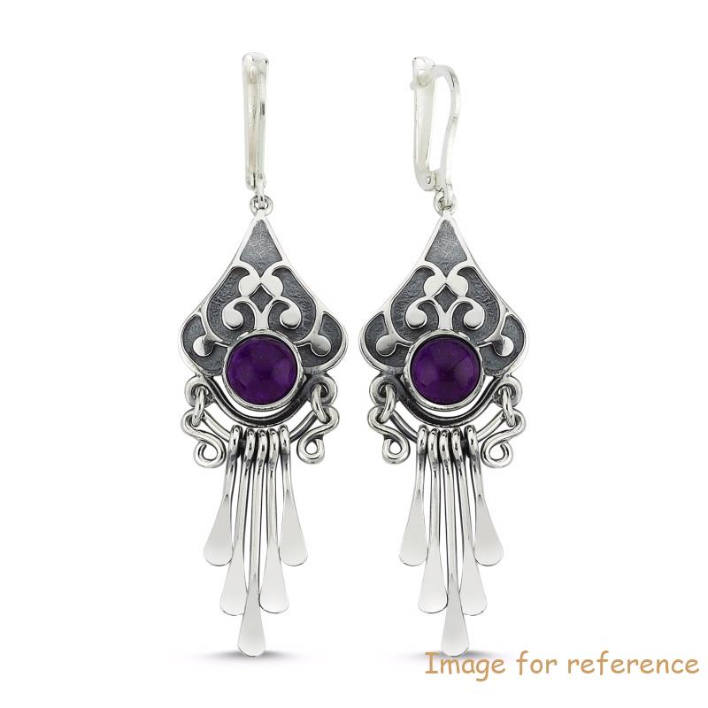 Russian Custom silver earrings in 925 sterling silver rhodium gold plated silver jewelry supplier and wholesaler
