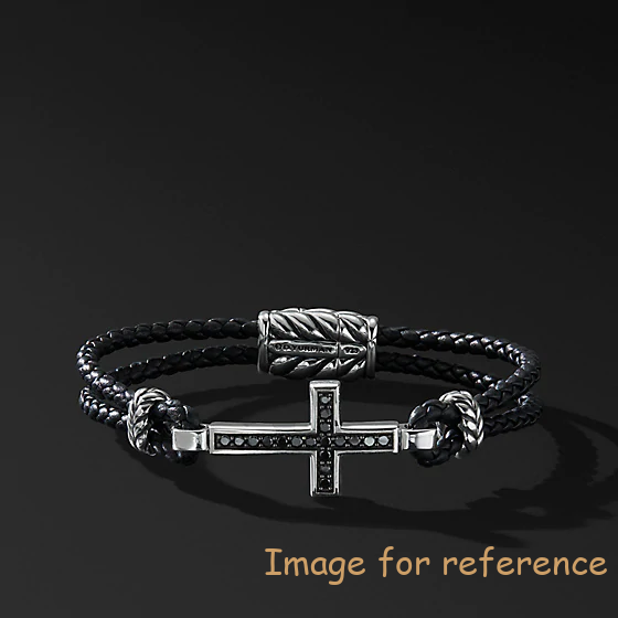 Teague Men bracelet plated rhodium or white silver custom wholesaler