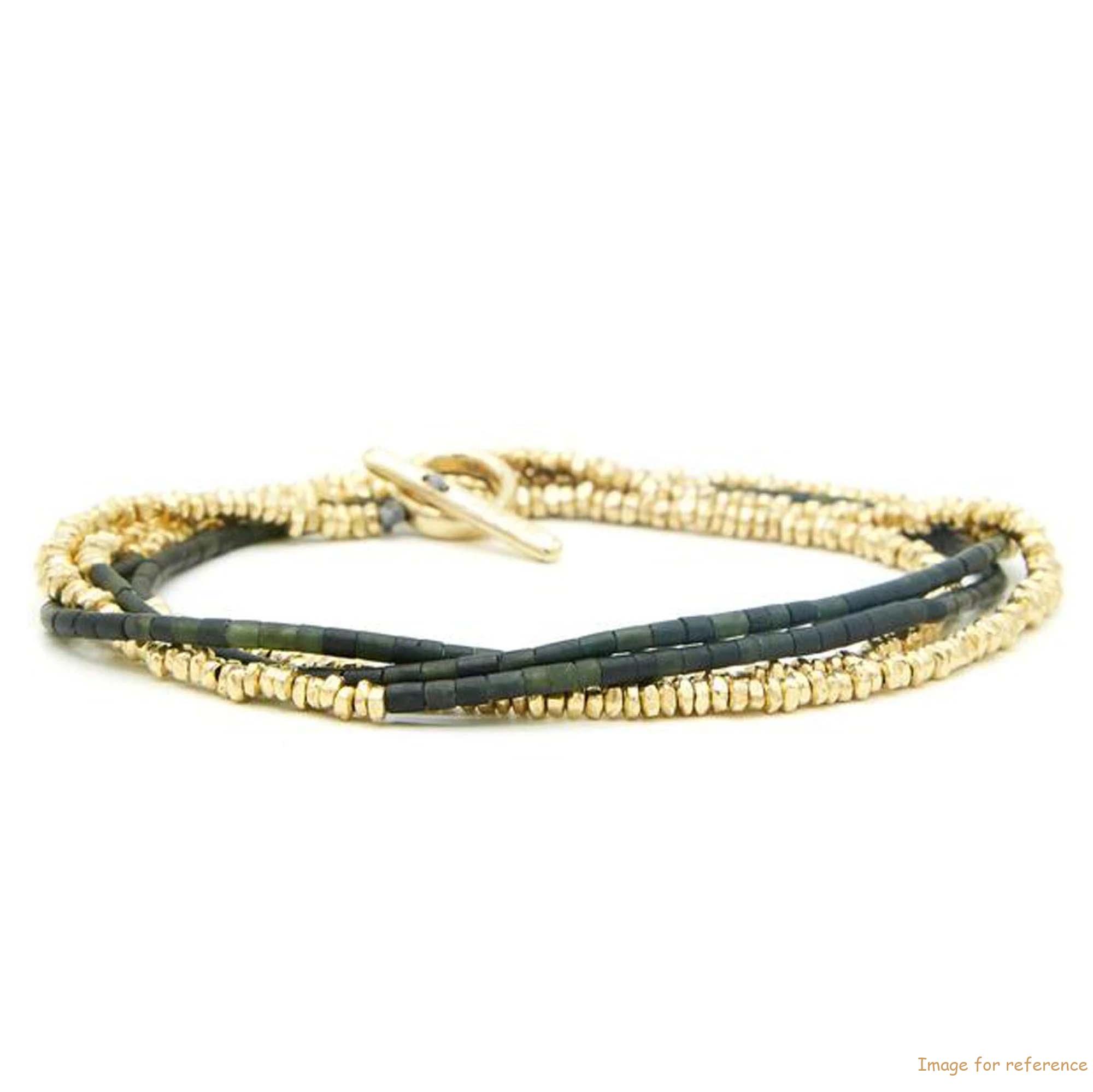 18k gold plated in silver bracelet