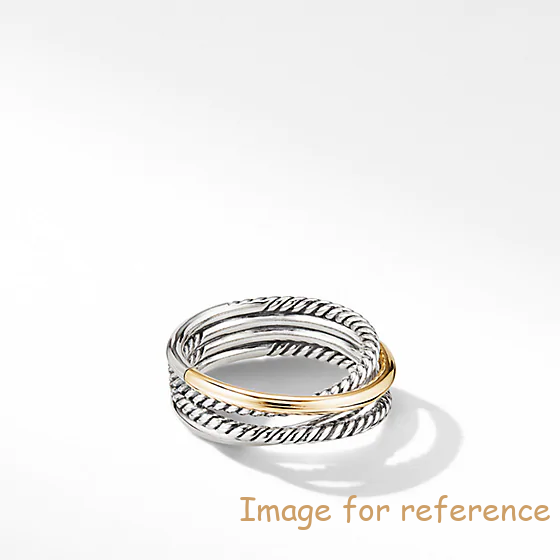 18K Design de anel de ouro branco e amarelo Jóias finas de anel personalizado