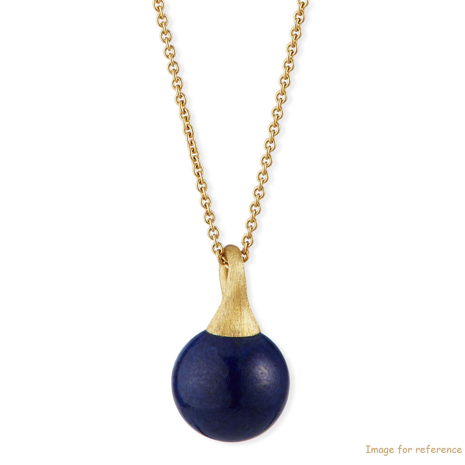 Custom 18K Lapis Pendant Necklace Jewelry Supplier