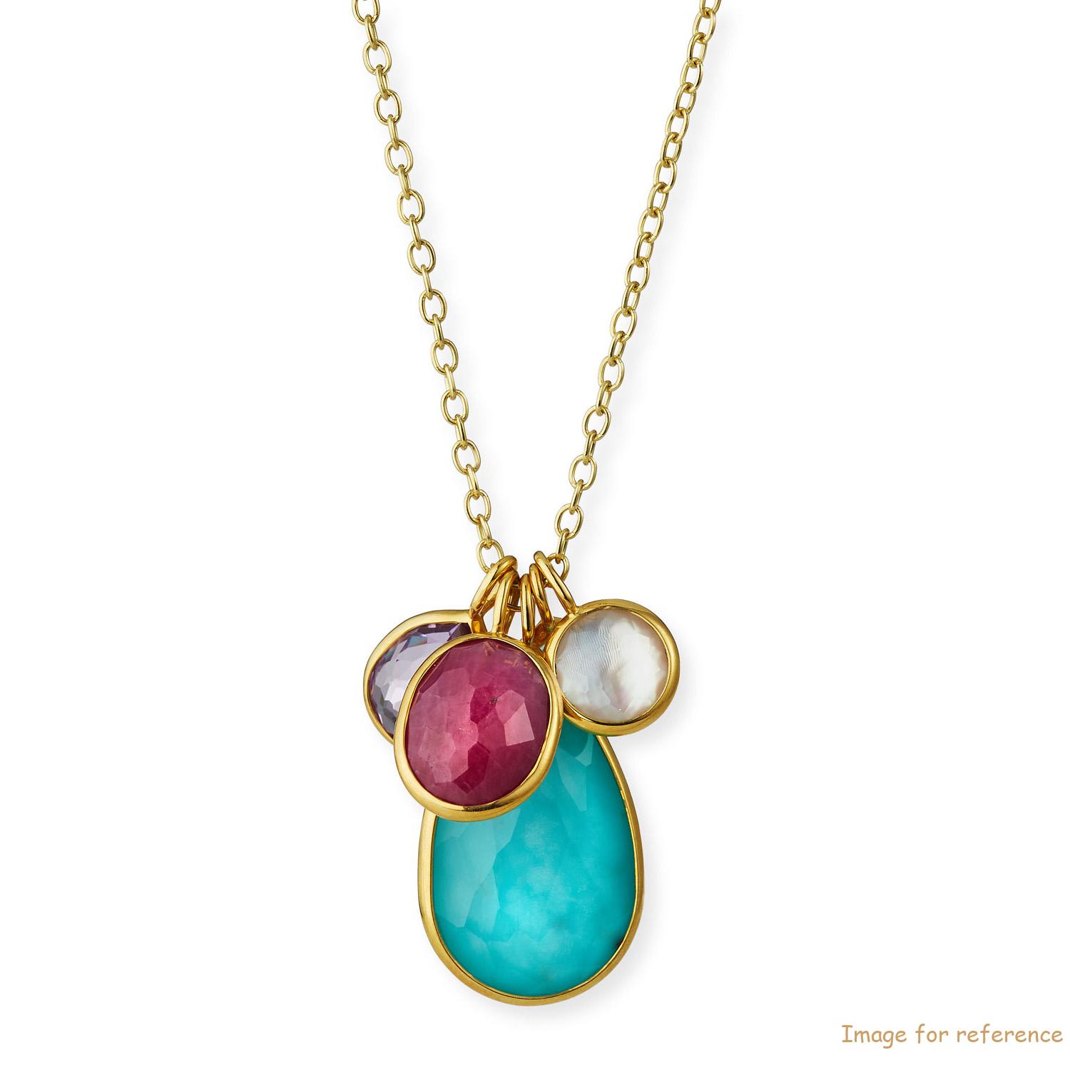 Custom 18k 5-Stone Pendant Necklace Jewelry Supplier