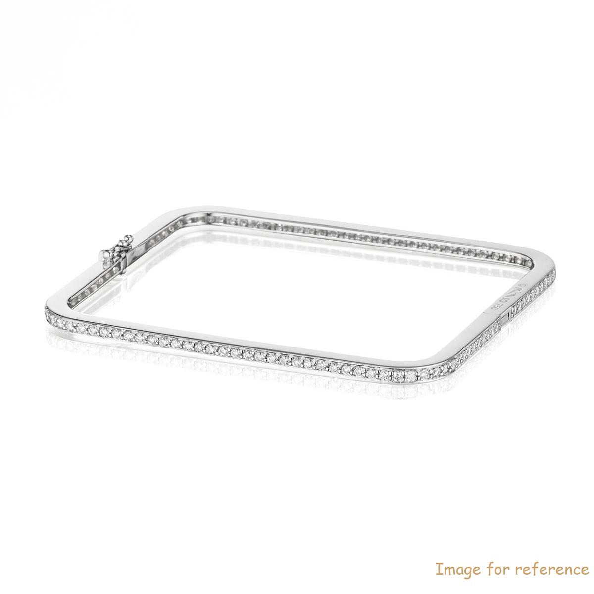 Custom 18k White Gold Bangle made with your design jewelry OEM